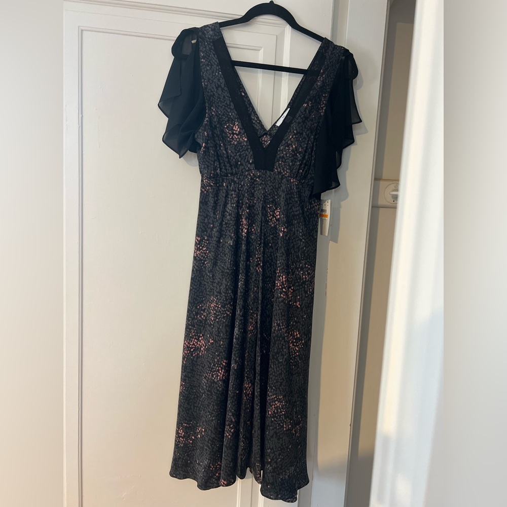 NWT Halston Heritage dress purple black pink size S/P